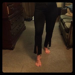 Mother jeans The insider slit ankle fray